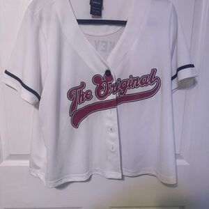 Disney Mickey Mouse White Jersey with Red Accents